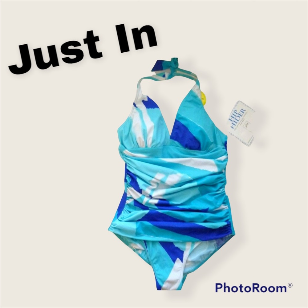 Beautiful Blue Swimsuit Hip Hider